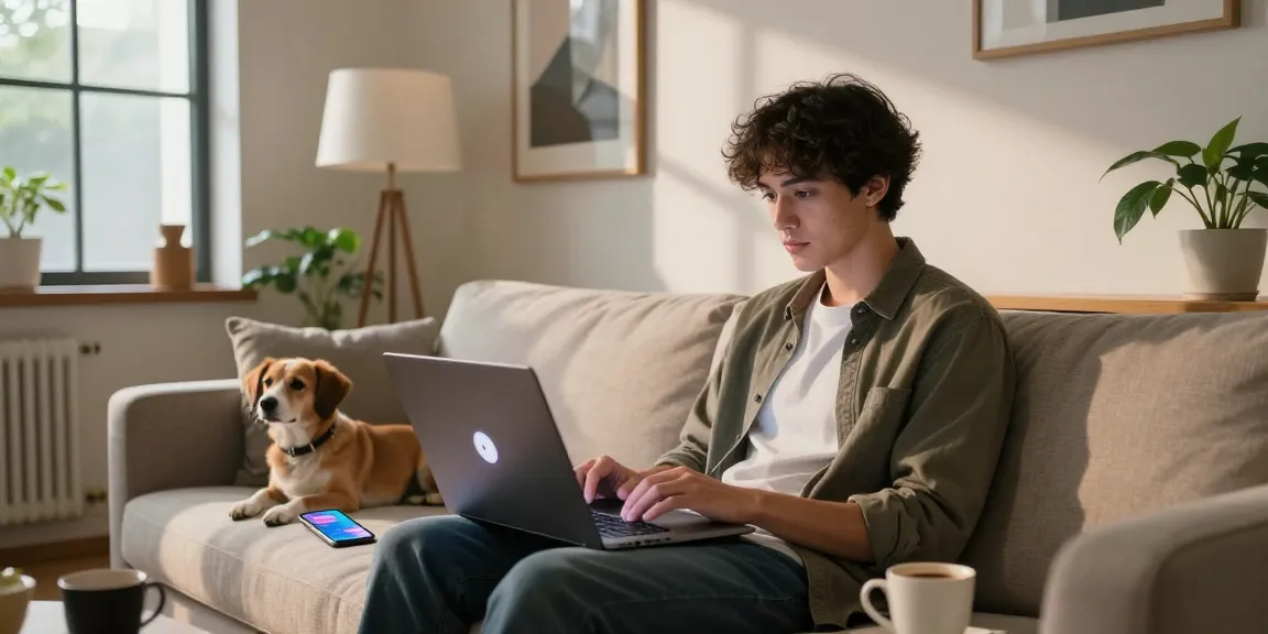 Engaging chat with Crushon AI in a modern loft, showcasing tech integration and lifestyle.