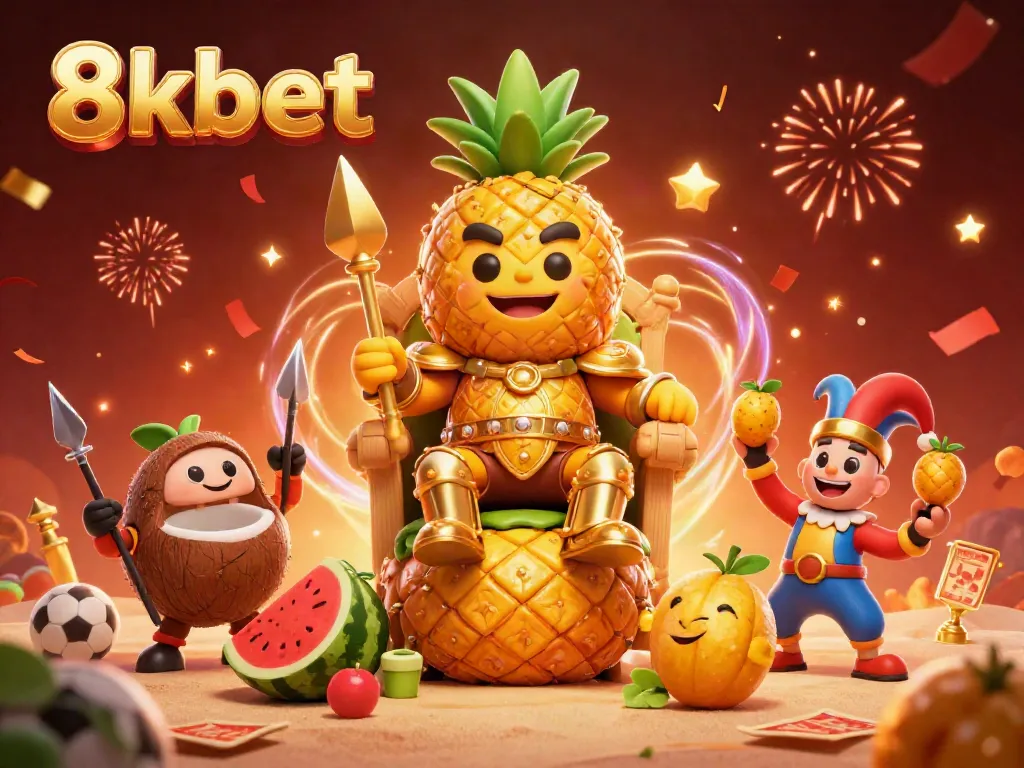 Join the excitement of betting on 8xbet with vibrant characters and casino elements in a festive scene.